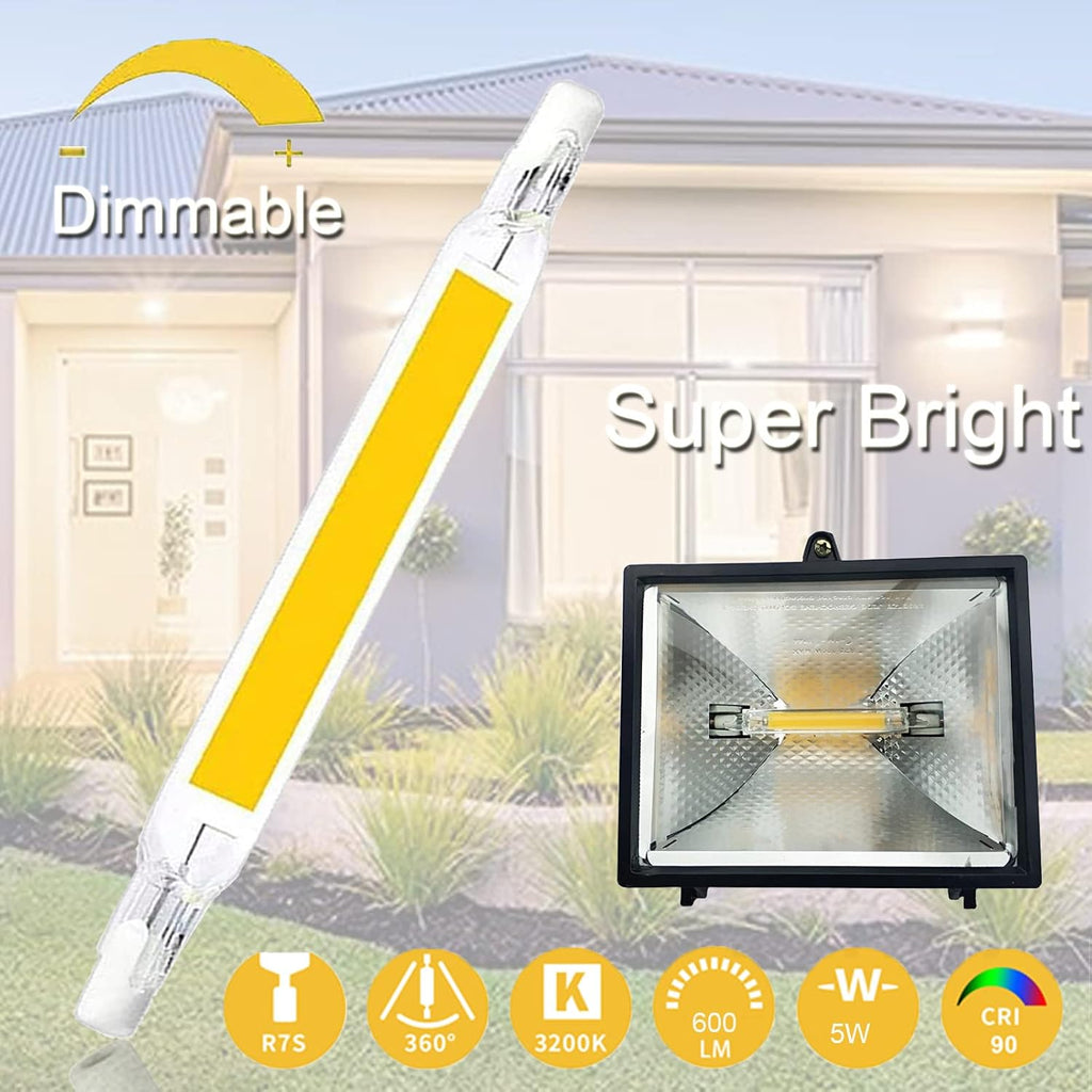 R7S LED Bulb 78mm 5W Halogen Bulbs Replacement 75W R7S Base Bulb J Type Linear Double Ended Bulb Lamp Floodlight