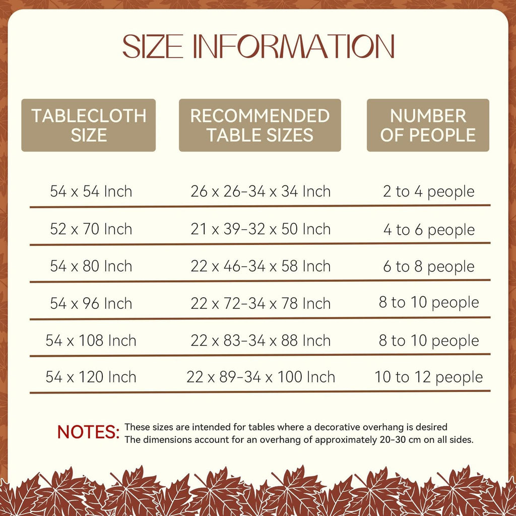 Fall Checkered Tablecloth Rectangle, 60 x 84 Inch, Brown