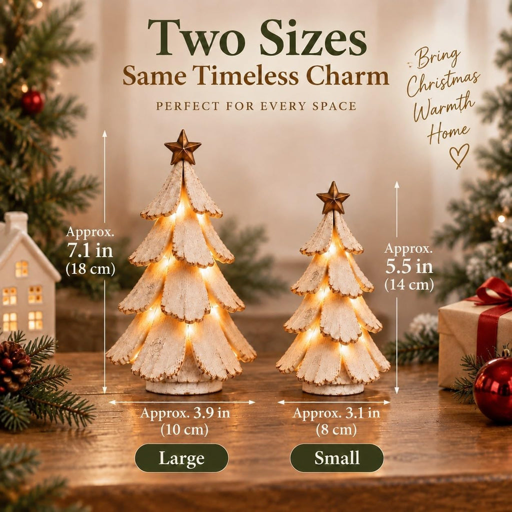 Vintage Lighted Christmas Tree Figurine, Mini Tabletop Centerpiece
