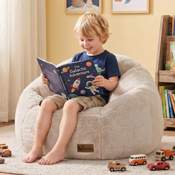 Bean Bag Chair for Kids, Cozy Fluffy Beanbag Chairs with Filler for Teens and Kids, Floor Lazy Sofa, Gaming &