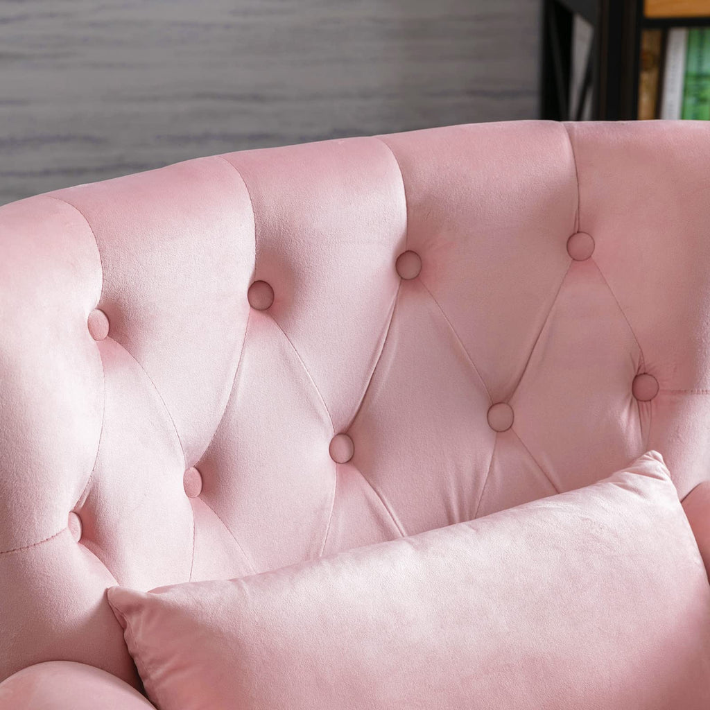 Accent Reading Arm Chairs Bedroom, Midcentury Modern Comfy Corner Sofa Chair, Wingback Waiting Room Club Chair with