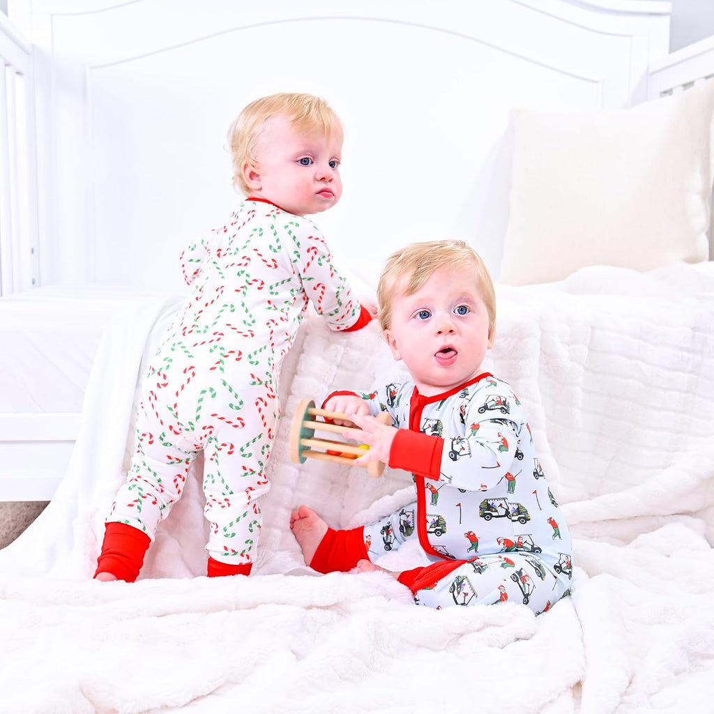 Pajamas,Viscose from Bamboo Zipper Sleepers for Boys Girls