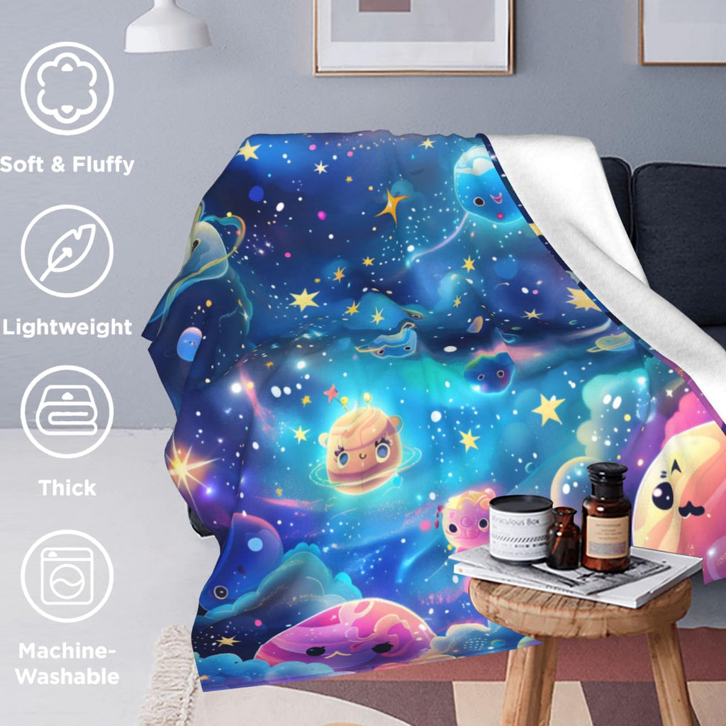 Butterfly Memorial Flannel Blanket Thinking of You Gifts for Women, 50x40inch, Golden Angel Wing and Sky Background
