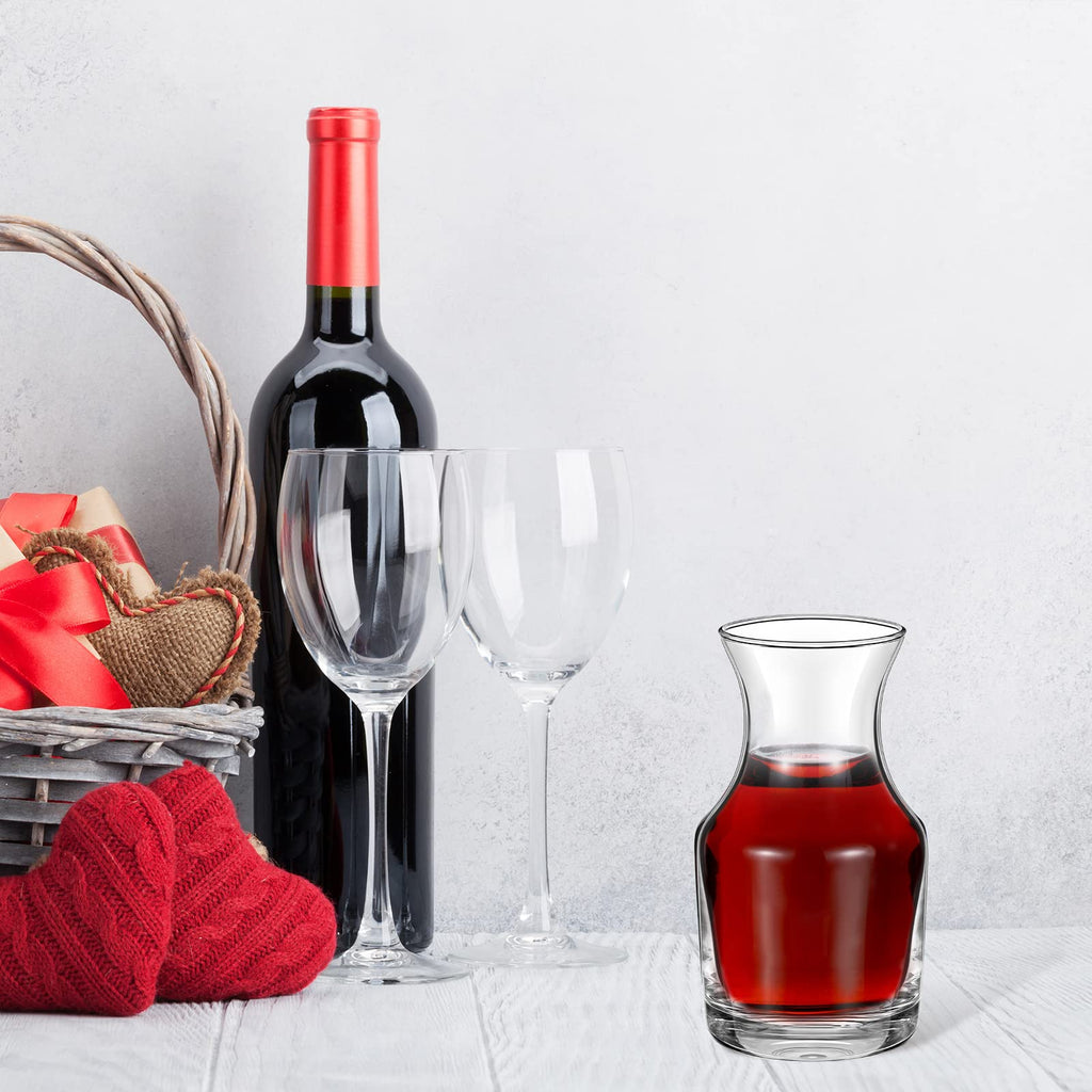 12 Pack Wine Carafes Glass Small Single Serving Decanter, 6.5 oz