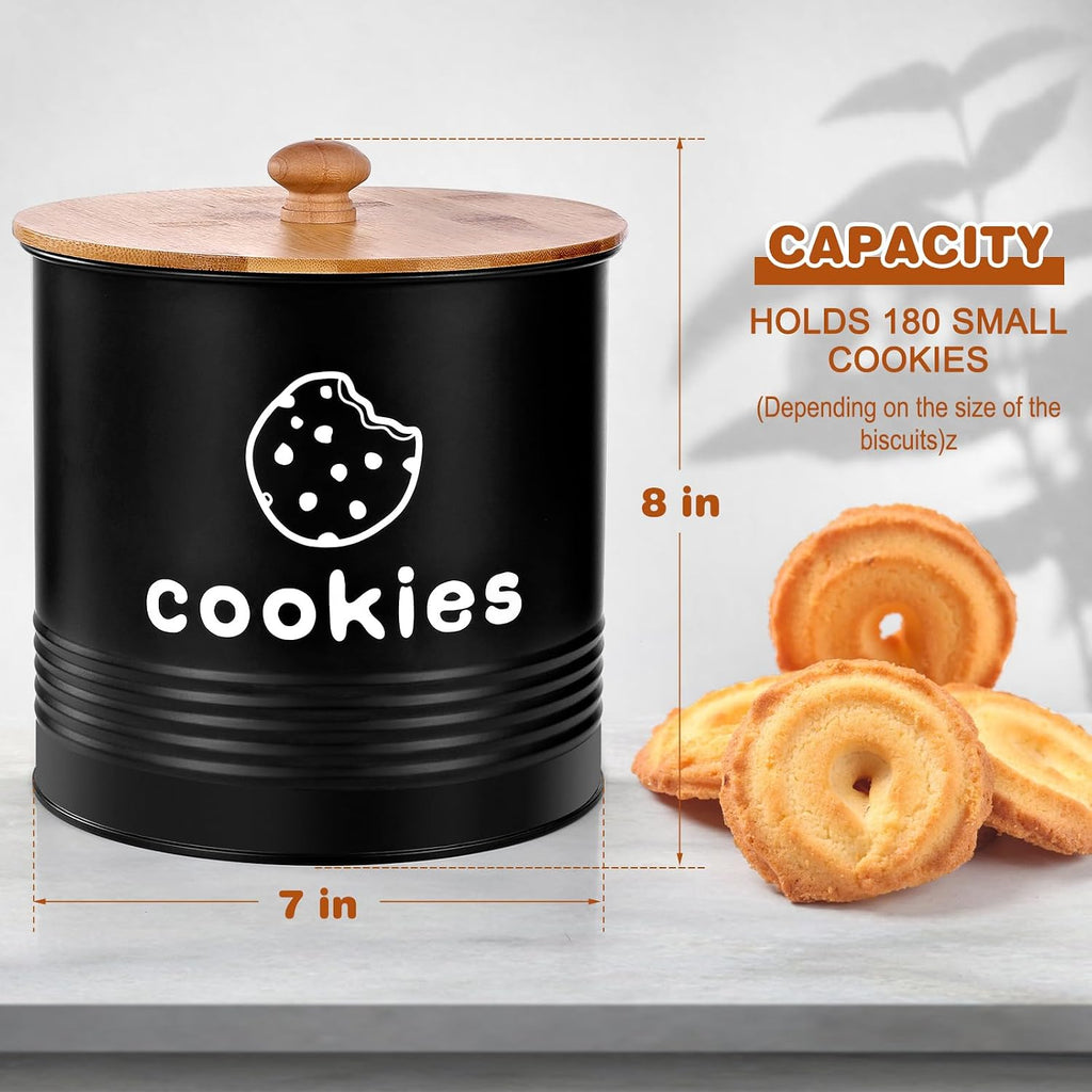 Cookie Jars with Lids Airtight, Large Cookie Tins, 1.5 Gallons Cookie Jar Counter Decorative, Farmhouse, Christmas