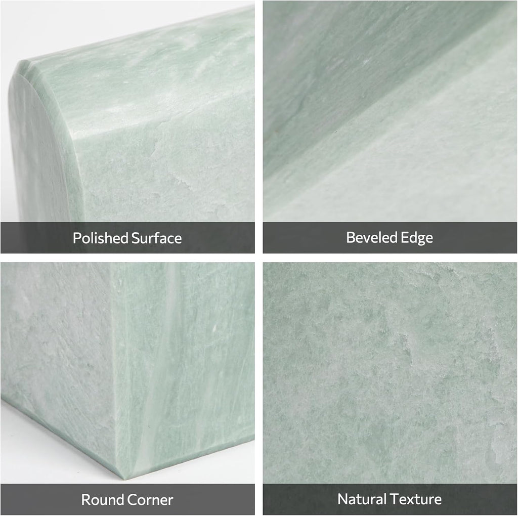 Luxury Marble Bookends for Shelves, 13LB Heavy Duty Marble Book Ends
