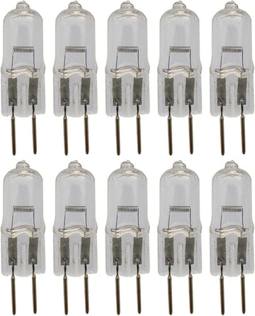 10Pc Gy6.35 24V 50W Halogen Bulb 2 Pin T4 Jc G6.35 Bi-Pin Base Bulb G6.35 20W 24V Clear Capsule 2 Pin Lamp Bulb Warm