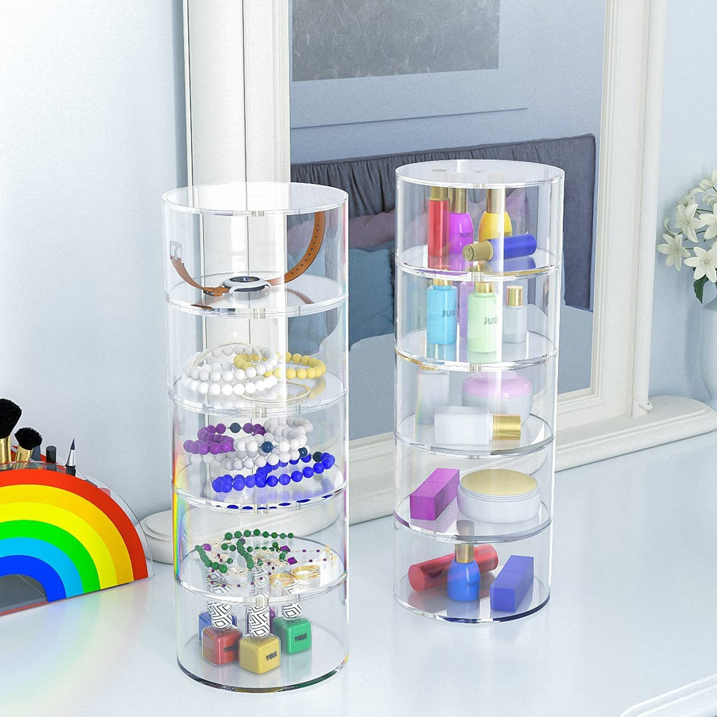 Belt Organizer for Closet, Acrylic Belt Storage Holder Box, 4 Layers
