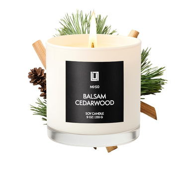 Balsam & Cedarwood | Smells Like Fresh Fir | Luxury Scented Soy Jar Candle | Hand Poured in The USA | Highly Scented
