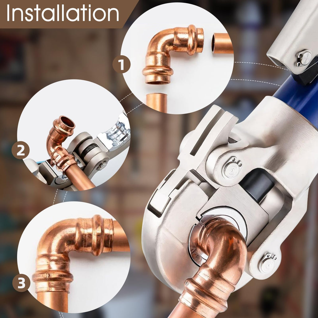 Copper Press Fittings 1 inch, 6PK Copper Coupling 90 Degree Elbow Coupling