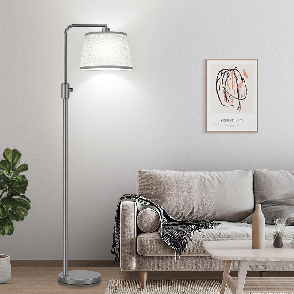 Dimmable Floor Lamp, 1000 Lumens LED Edison Bulb Included, Arc Floor Lamps Modern Standing Lamp with Linen