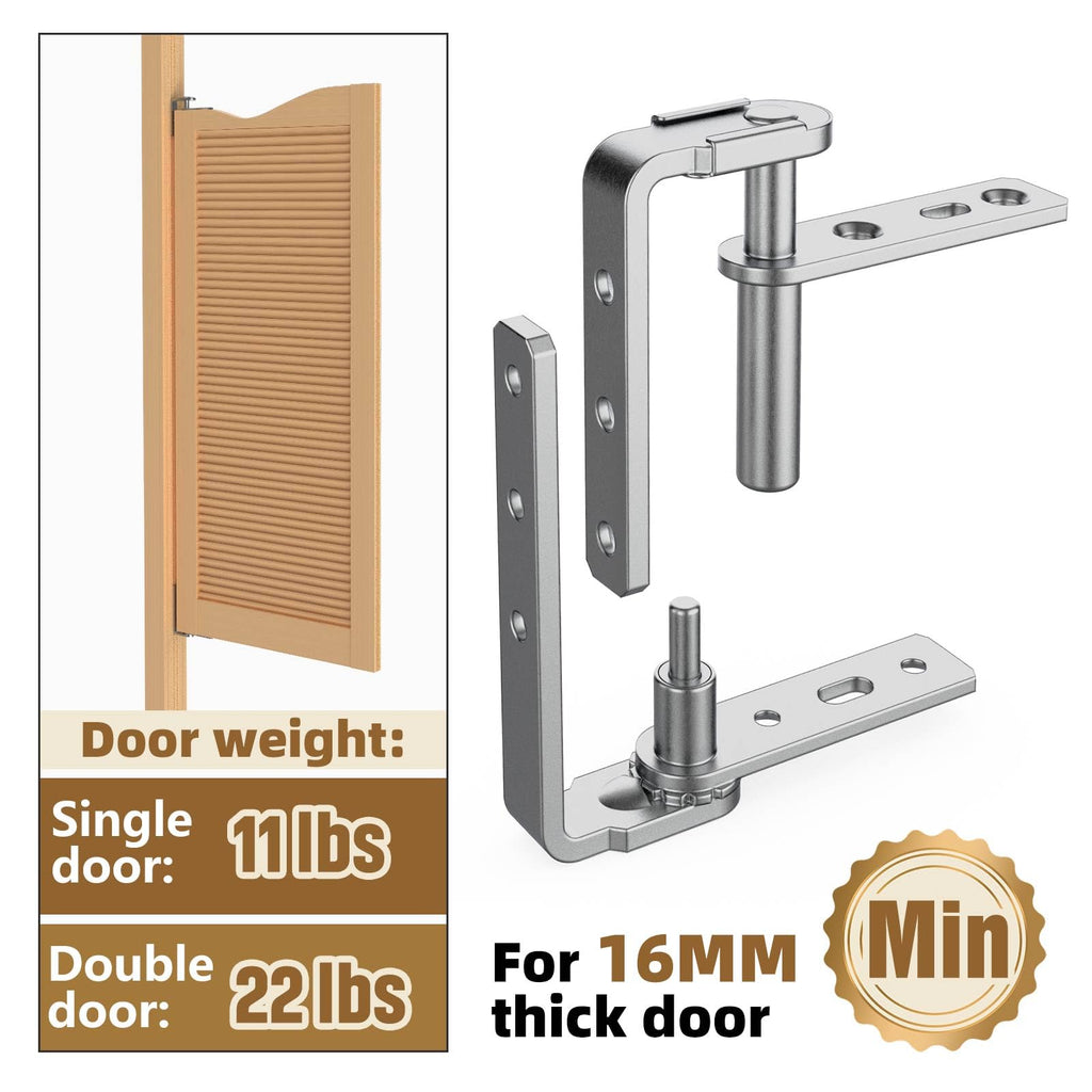 Saloon Door Hinges, Double Action Spring Hinge Self Closing, Heavy Duty Swinging Door Hardware for Cafe Doors, Two