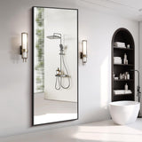 78"x35" Floor Mirror Full Length - Standing Mirror with Aluminum Alloy Frame, Large Body Mirror , Wall Mounted or
