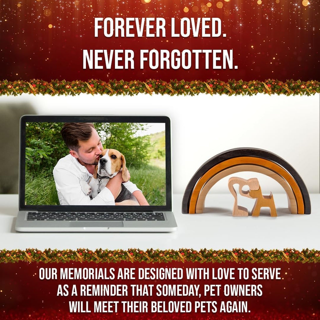 Rainbow Bridge Memorial Gifts - I'll Meet You at The Rainbow Bridge - Pet Loss Keepsakes for Dog Moms & Dads