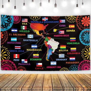 Hispanic Heritage Month Backdrop 71×43 Inch Spanish Classroom Decor
