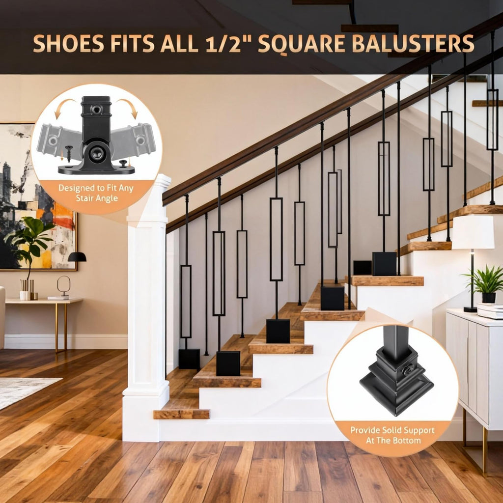 Balusters for Staircase Interior 32 Pack 44" x1/2" Wrought Iron