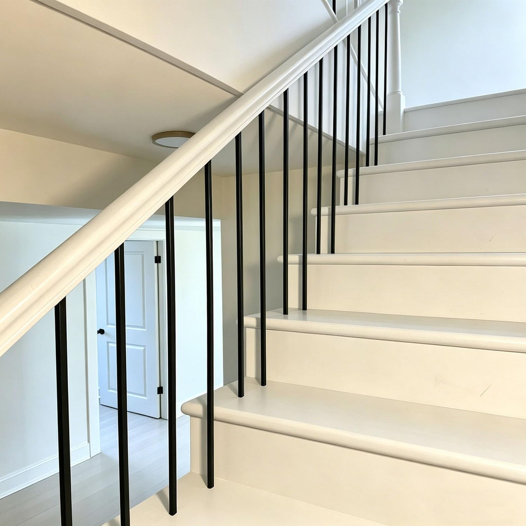 30 Pack 1/2" x 44" Wrought Iron Balusters, Square Hollow Metal Balusters, Deck Balusters, Black Metal Balusters for
