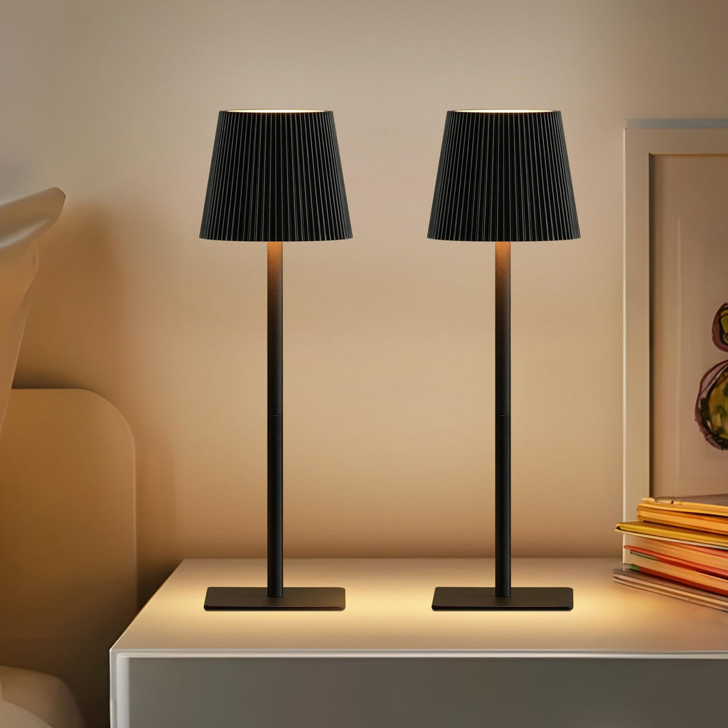 4 Pack Cordless Table Lamp,6000mAh Rechargeable Battery Operated Desk Lamp,Two Adjustable Heights,Waterproof, Touch