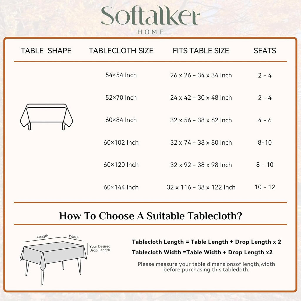 Large Cream Tablecloths Rectangular 60x120 inch Linen Textured Table Cloth Outdoor Waterproof, Stain and Wrinkle