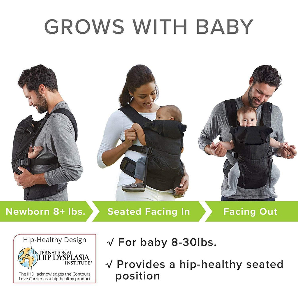 Baby Carrier Newborn to Toddler |Love 3 Position Convertible Easy-to-Use Baby Carrier with Pockets for Men and Women