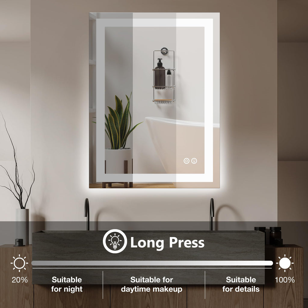 24.1"x32.1" LED Bathroom Mirror, Bathroom Vanity Mirror