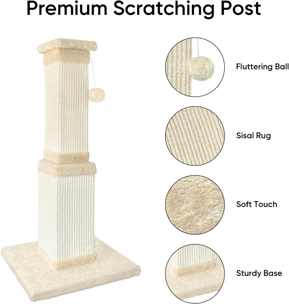 Cat Scratching Post for Large Cats, Cat Scratcher for Indoor Cats Adults