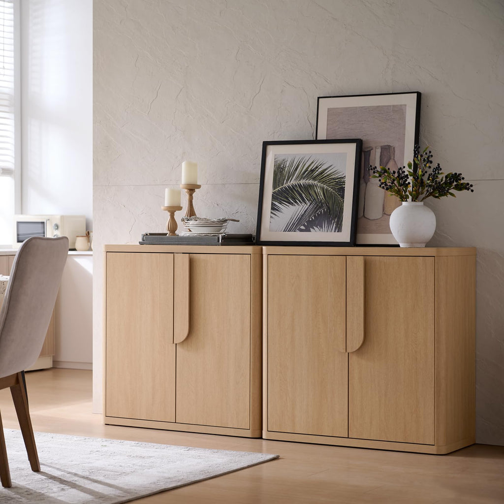 62.28'' Sideboard Buffet Cabinet with Storage, Modern Accent Cabinets Adjustable Shelves, 4 Doors Coffee Bar Buffet