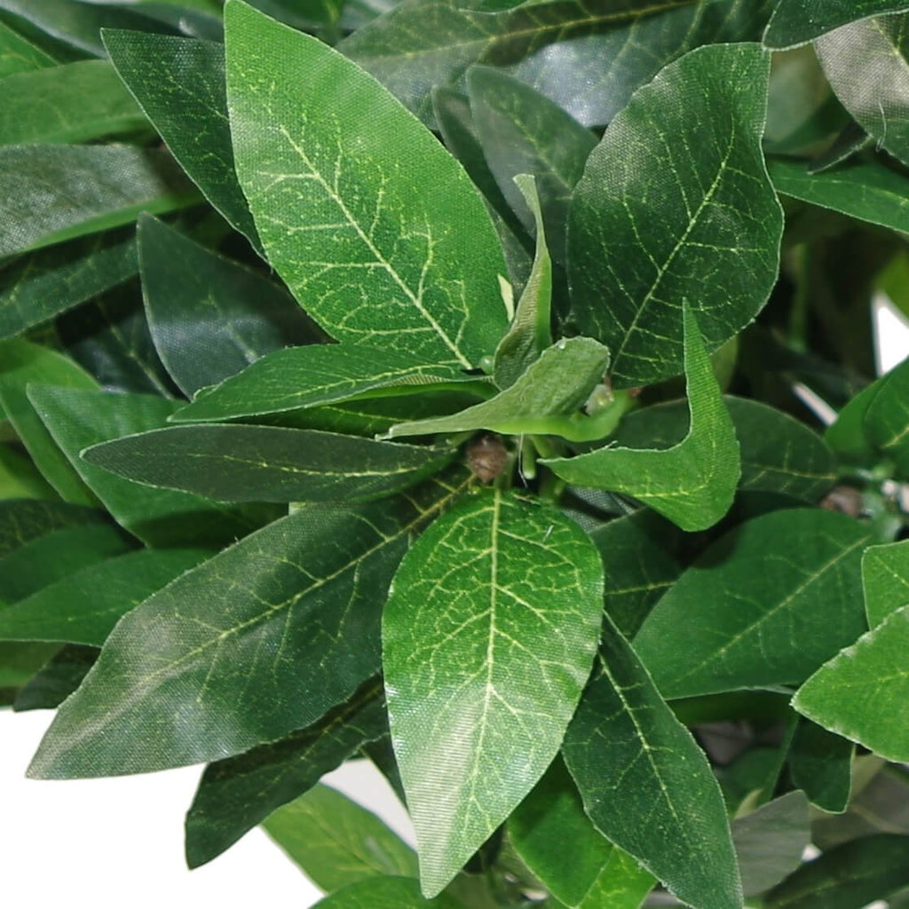 Pair of Plain Stem Artificial Topiary Bay Laurel Ball Trees, Green, 120cm (4ft)