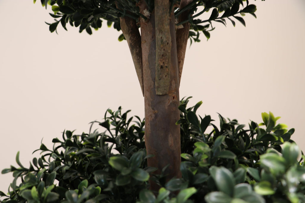 3Ft-35'' Artificial Boxwood Double Ball Topiary Trees, 2PACK Faux Topiaries Tree Store Garden Indoor&Outdoor for Porch