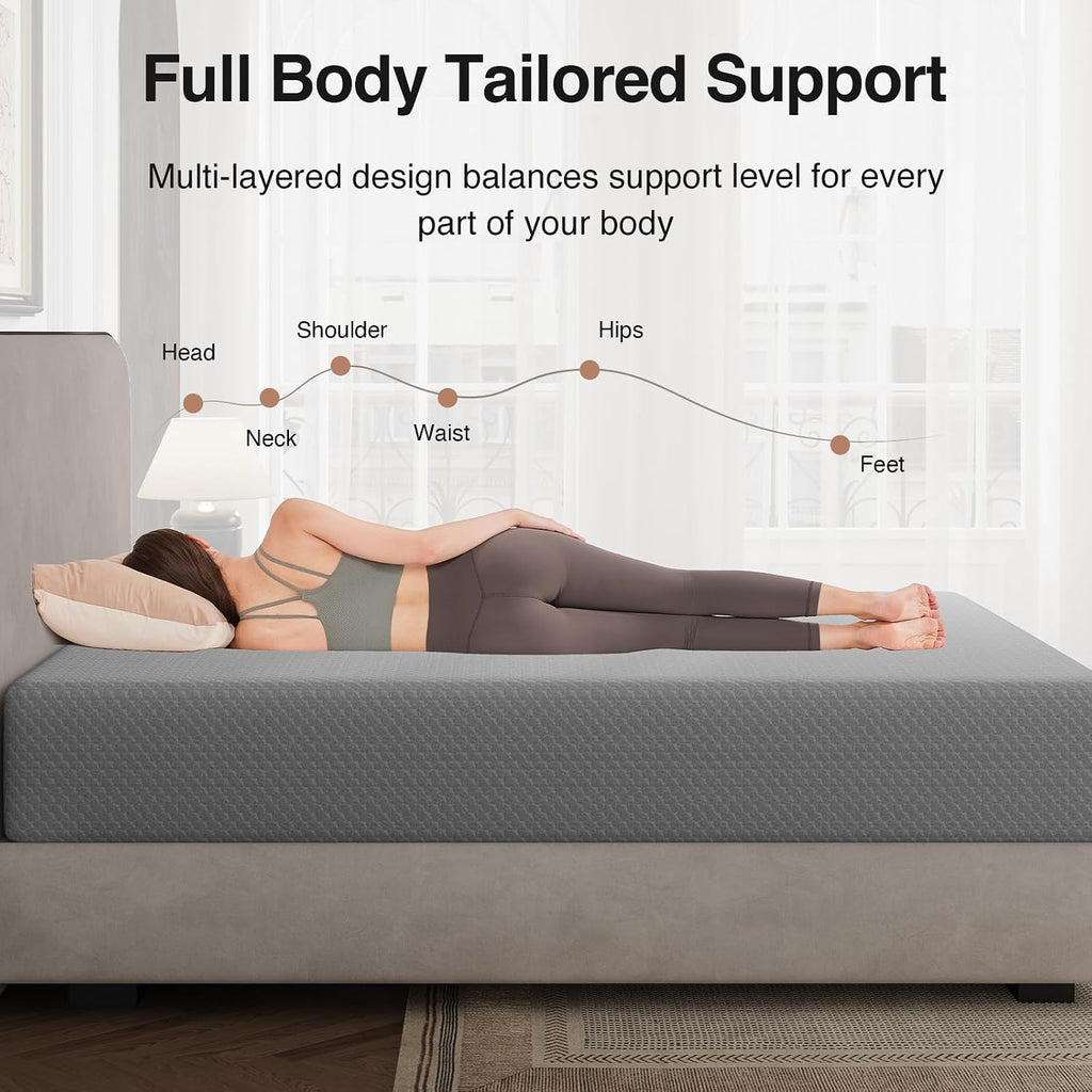 Full Size Mattress in a Box, 10 Inch Gel Memory Foam Mattress | Cool Night Sleep & Pressure Relief, Mattresses with
