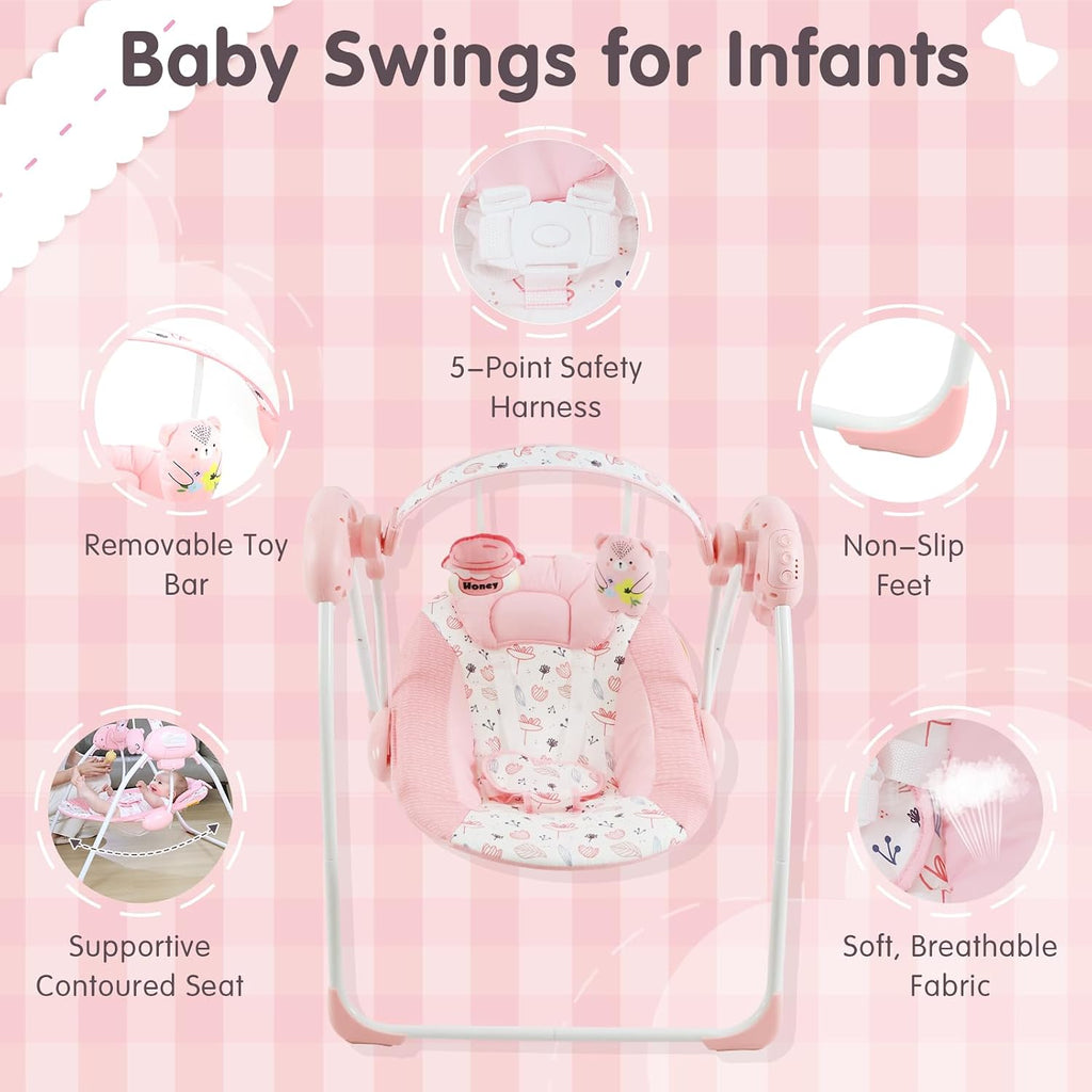 Swing for Infants, Portable Infant Swing with Music