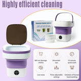 Mini Portable Foldable Washer - 16L Portable Washing Machine, Spin dryer, Small Folding Washing Machine 3 Cleaning