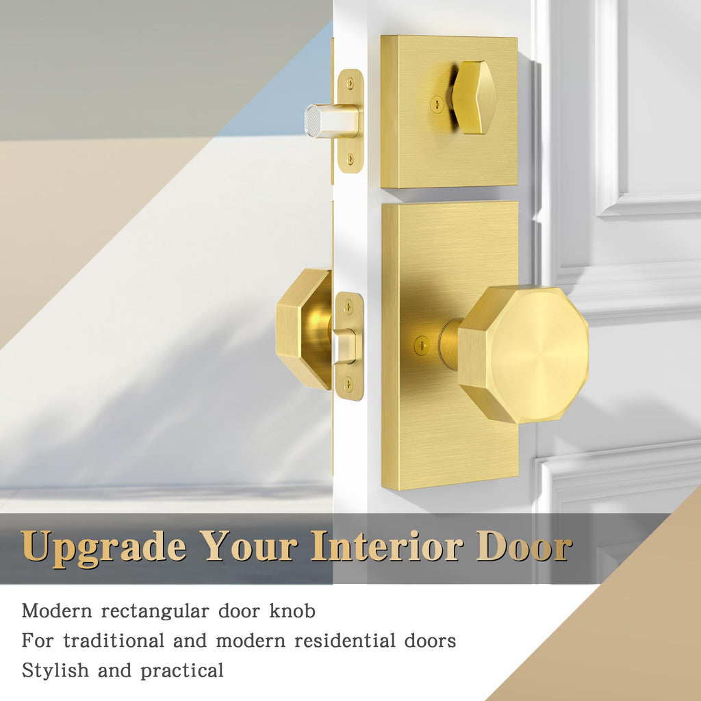 Entry Door Knob with Lock and Key Front Door Knobs with Deadbolt