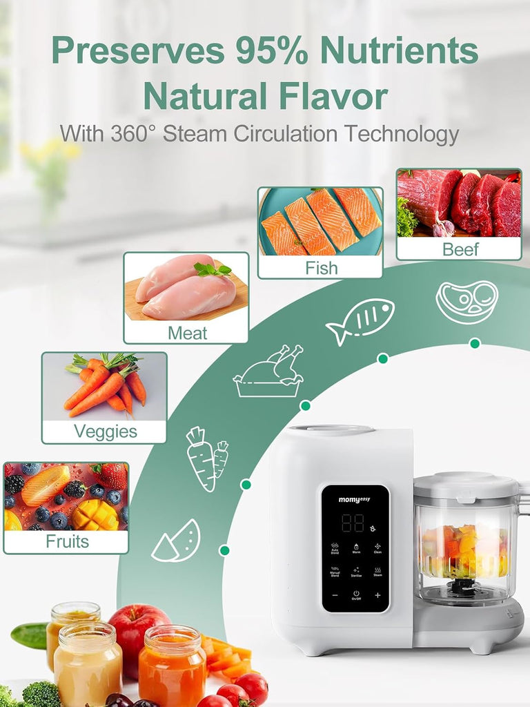 Baby Food Maker, Baby Food Processor with Steam & Grinding