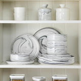 Plates and Bowls Sets, 12 Pieces Porcelain Dinnerware Sets Dishware Sets Chip Resistant Ceramic Dish Set Dining Dinner