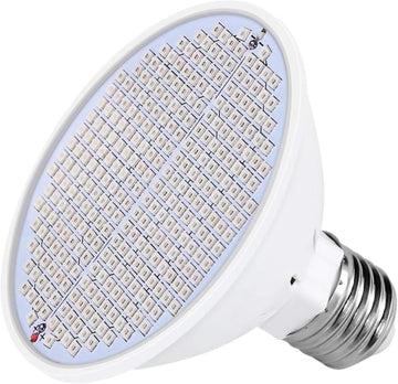 LED Grow Light Bulb, Full Spectrum Plant Light, E27 Base 200LED 360 Degree Wide Coverage Red Blue Lamp for Indoor