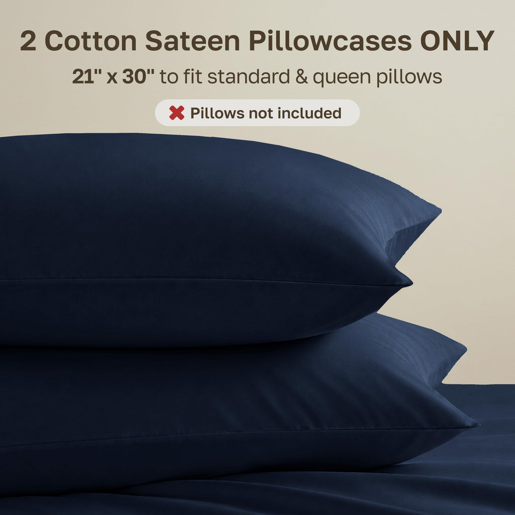 100% Egyptian Cotton 2-Pack Standard Pillow Cases