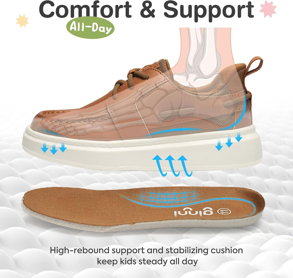 Boys Dress Shoes Slip On Loafers Kids Boat Shoes
