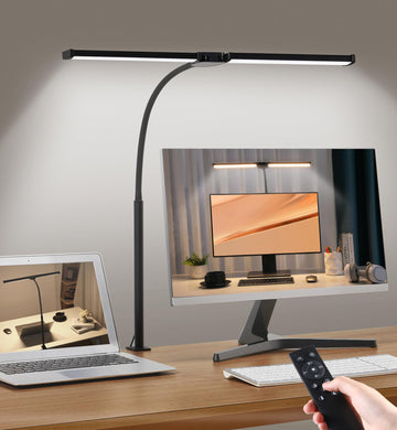 Led Desk Lamp, Eye-Care Desk Light Clamp, Black