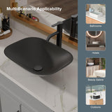 Bathroom Vessel Sink Tempered Glass Bowl Vessel Sink with Faucet and Pop-up Drain Combo Matte Black Countertop