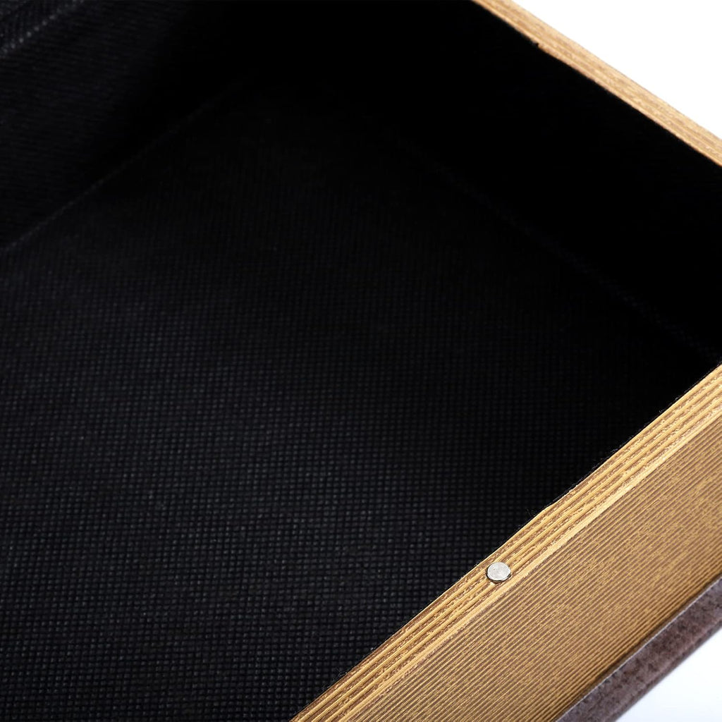 3 Pack Decorative Book Boxes with Magnetic Cover, Wooden Antique Book Decorations Vintage Storage Box - Retro Floral