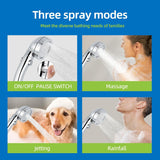 High Pressure Handheld Shower Head with ON/OFF Pause Switch 3 Spray Modes Water Saving High Pressure Shower