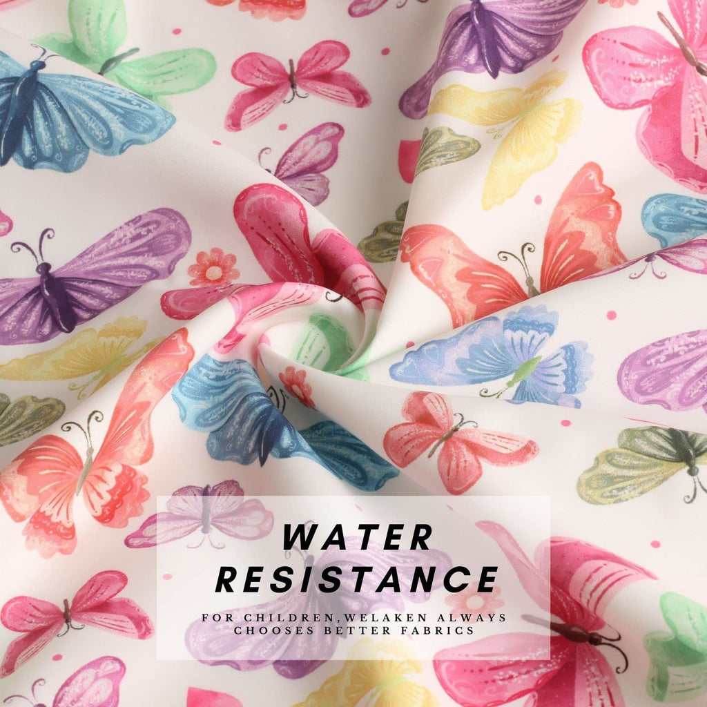 Baby Girls' Water-resistant Butterfly Printed Jacket Lightweight and Breathable Fall Windbreaker