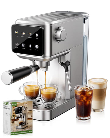 Espresso Machine, 20 Bar, with Milk Frother, for Latte Cappuccino