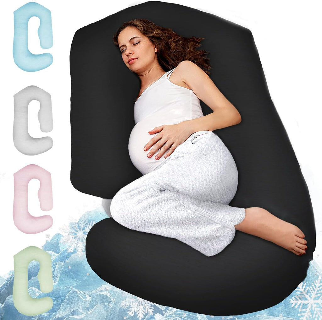 Pregnancy Pillows for Sleeping - 57-Inch Maternity Pillow for Pregnant Women with Removable Washable Cover - Support