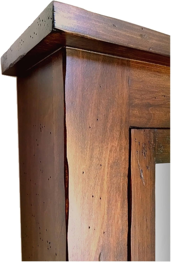 Dijkoo NUOTIRUIS Primitive Mission Medicine Cabinet/Surface Mount/Distressed Medium Finish/Solid Wood & Handmade C