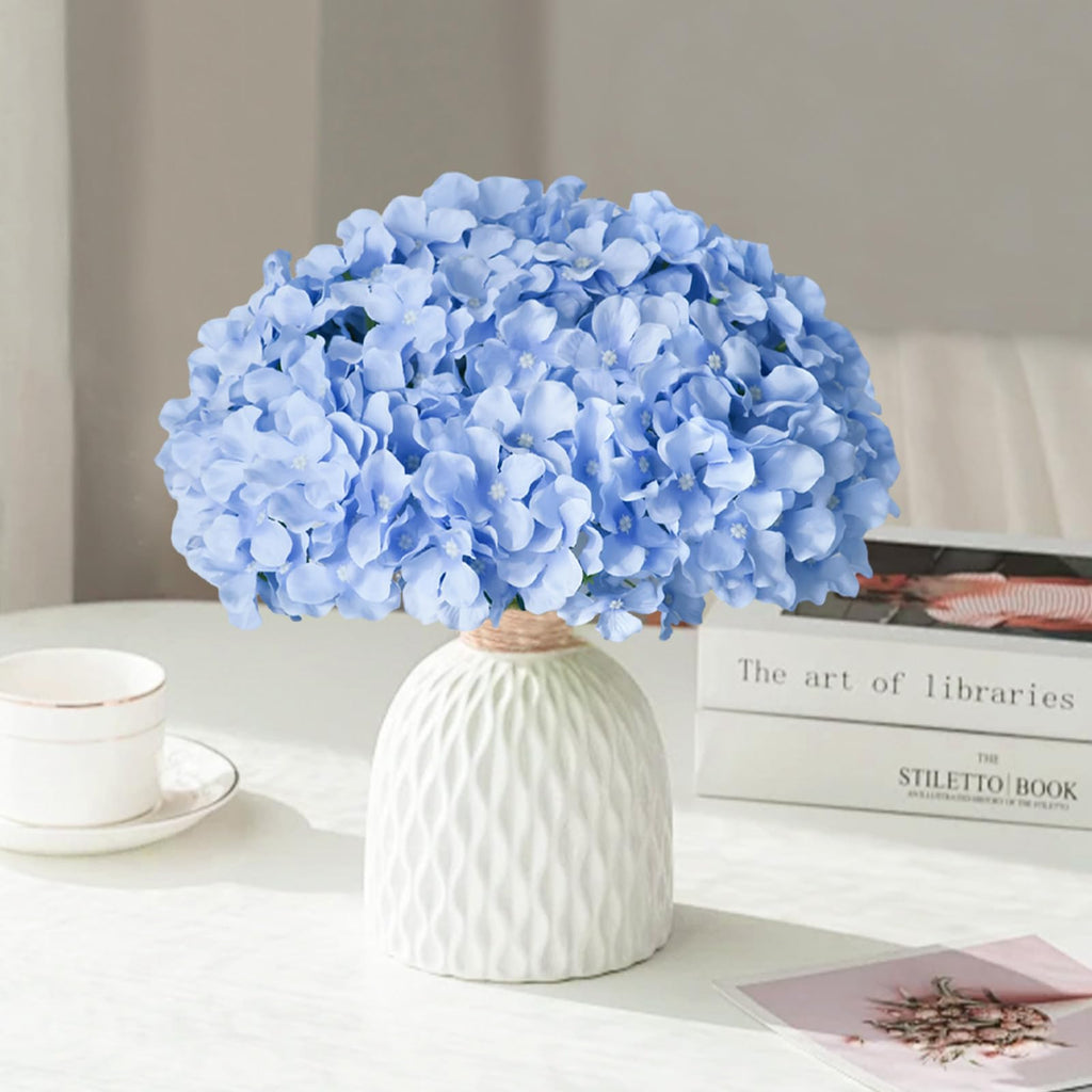 Blue Artificial Bulk, 40 Pcs Faux Heads, Artificial Fake Silk with Stems, Blue Artificial for Decoration Wedding