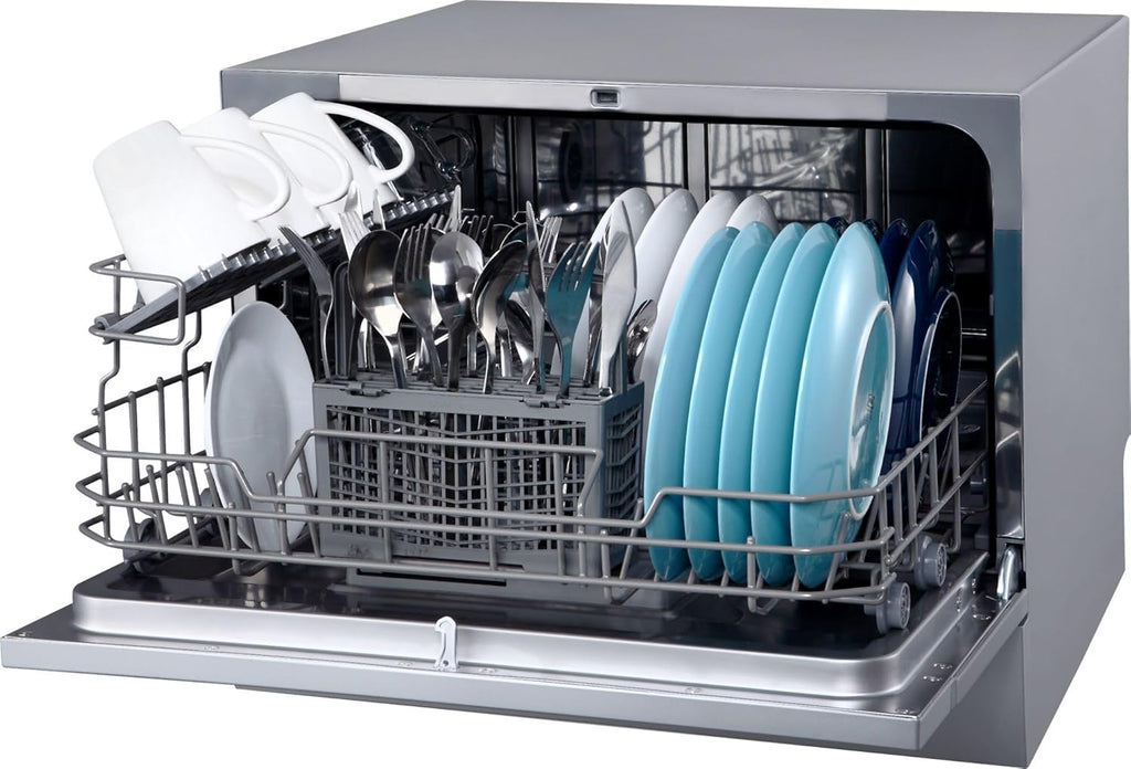 DWP63 21-5/8 Inch Wide 6 Place Setting Countertop Dishwasher - Black