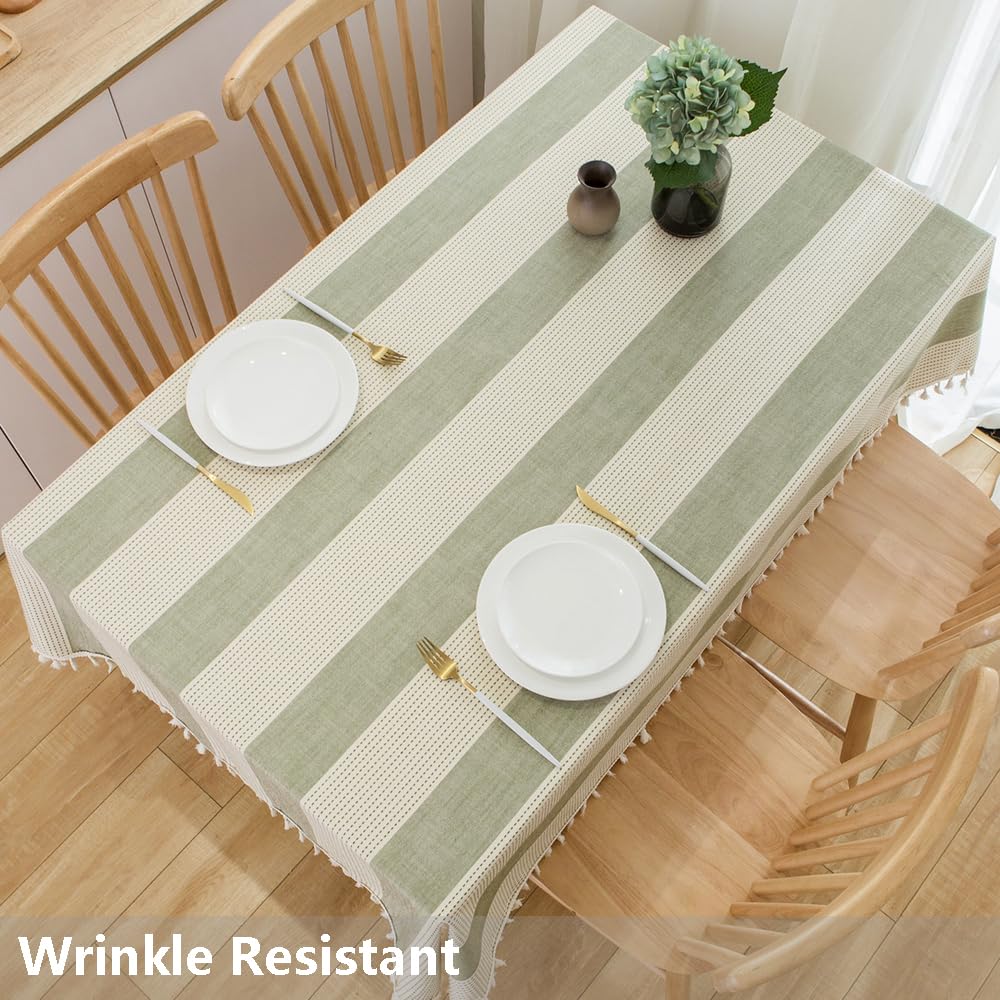 Cotton Square Tablecloth Sage Green Striped Tablecloths Ourdoor Table Cloth Square Tables Cloth Tablecloth for Card