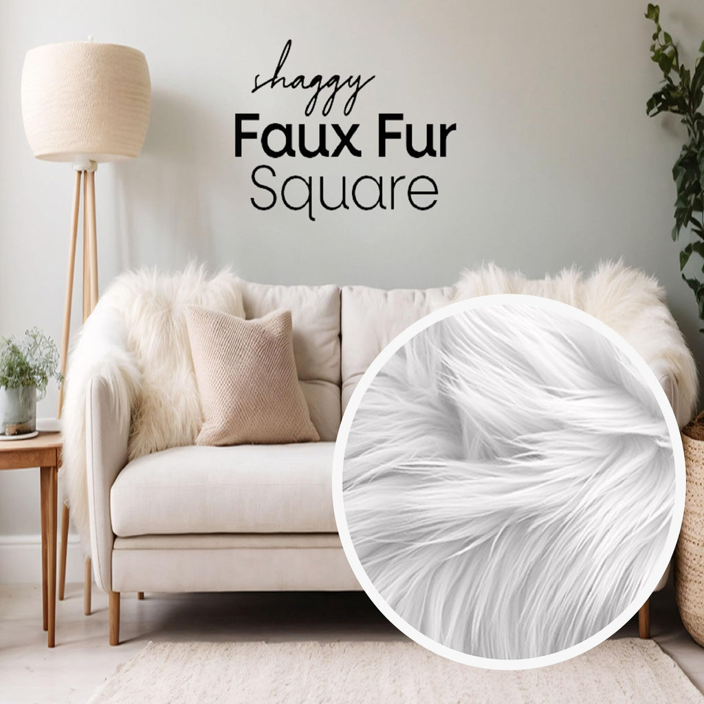 Shaggy Faux Fur Fabric - Golden Yellow, 9x12 Inches, 80% Acrylic 20% Polyester, Solid Pattern, Perfect for DIY